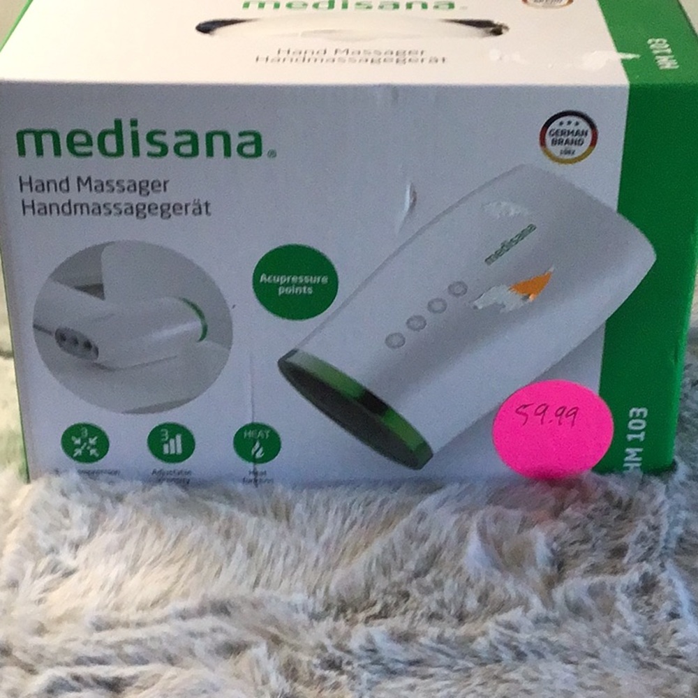 Medisana Hand Massager in White and Green